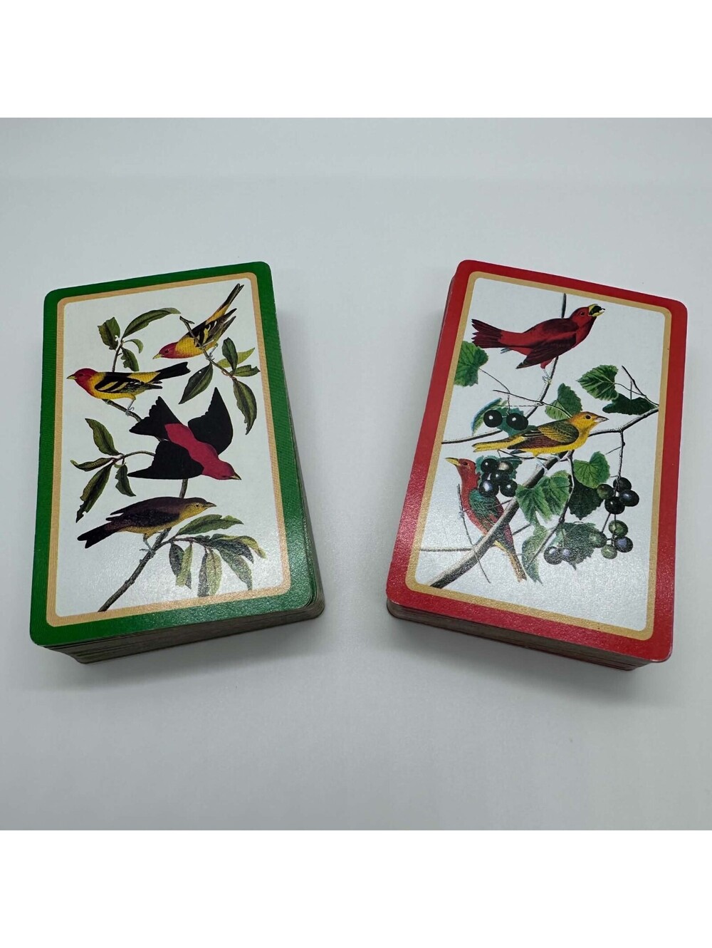 Hallmark Bird Playing Cards 2 Complete Decks With Jokers Red Green EUC